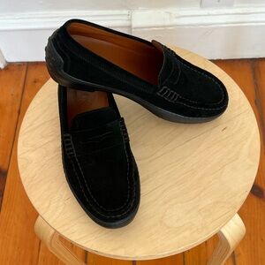 Tod's Black Suede Loafers